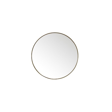 James Martin Vanities Rohe 30in Round Mirror, Champagne Brass 715-MR30-CB